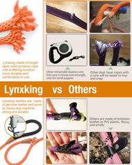 Lynxking dog leash slip lead 8ft walk; comfortable grip during outdoor adventures.