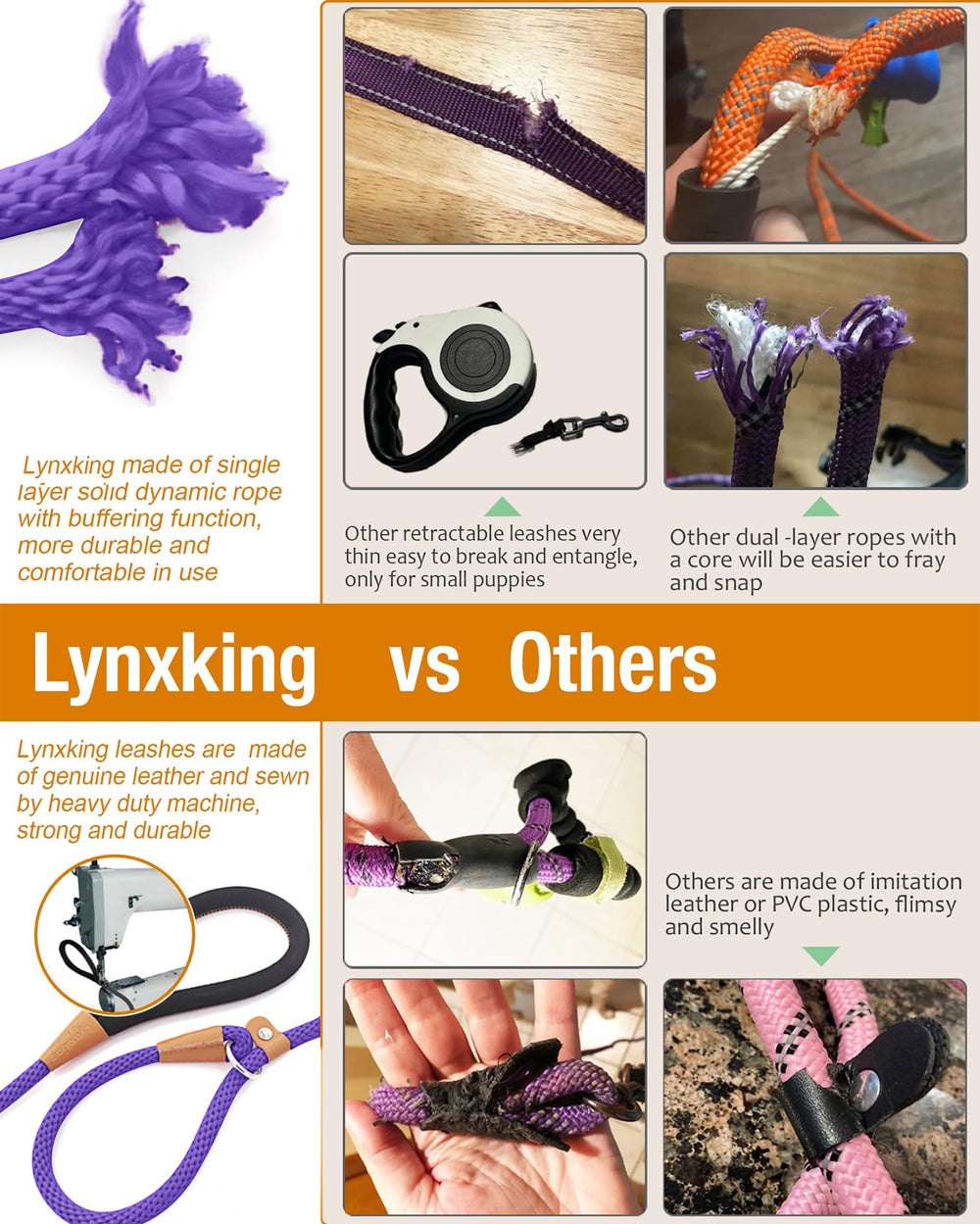 Lynxking dog leash slip lead 8ft extended reach enables calmer, controlled walks