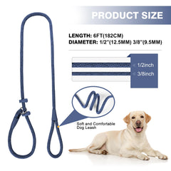 Lynxking dog slip lead demonstrates easy on-off 2-in-1 design for quick setup.