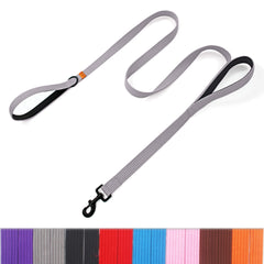 Lynxking dog training leash dual handles at 6ft for versatile control.