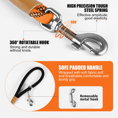 Lynxking long dog leash 360 swivel enhances movement during training or hiking