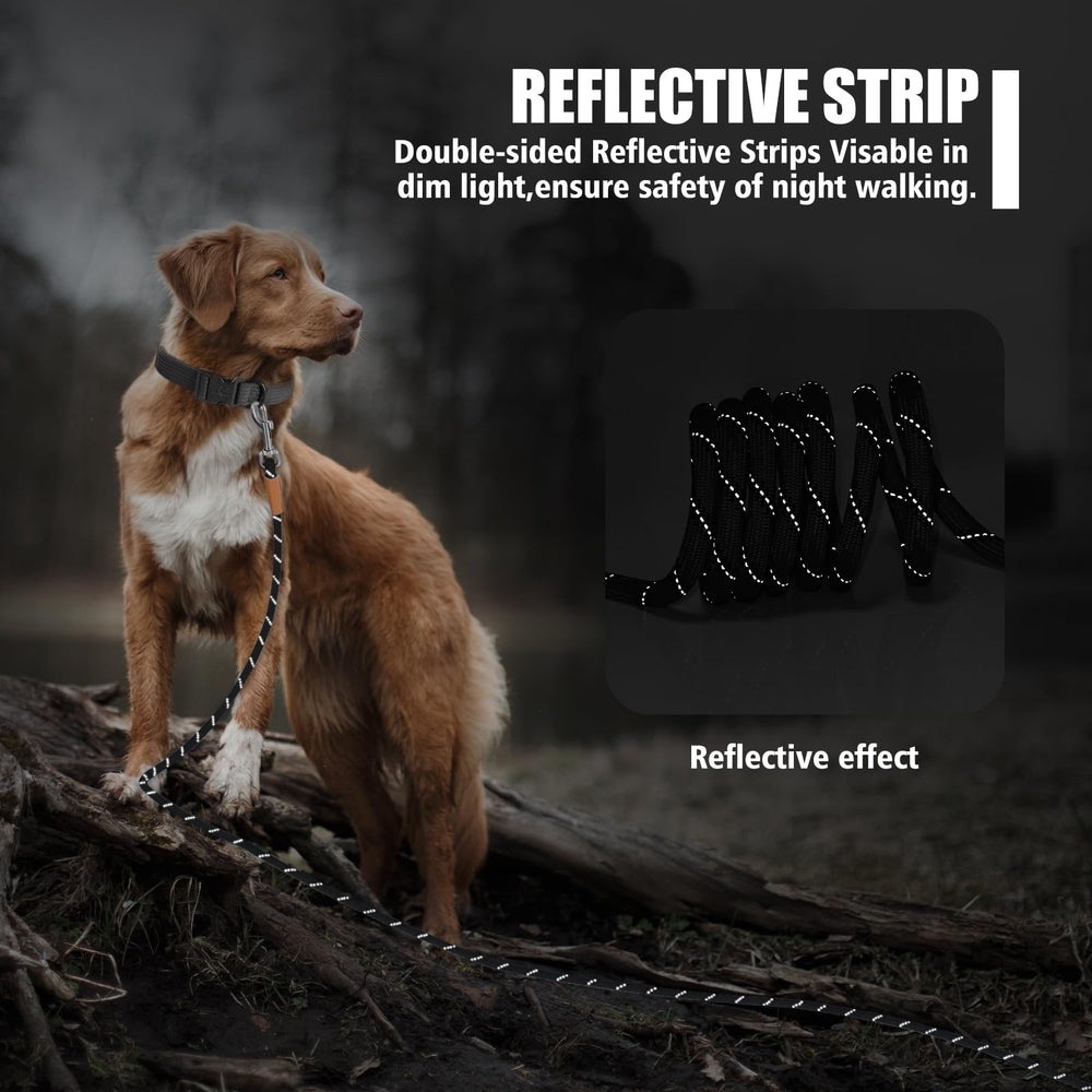 Lynxking long dog leash padded handle for comfortable training sessions.