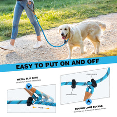 Lynxking padded handle leash provides comfortable grip on long strolls
