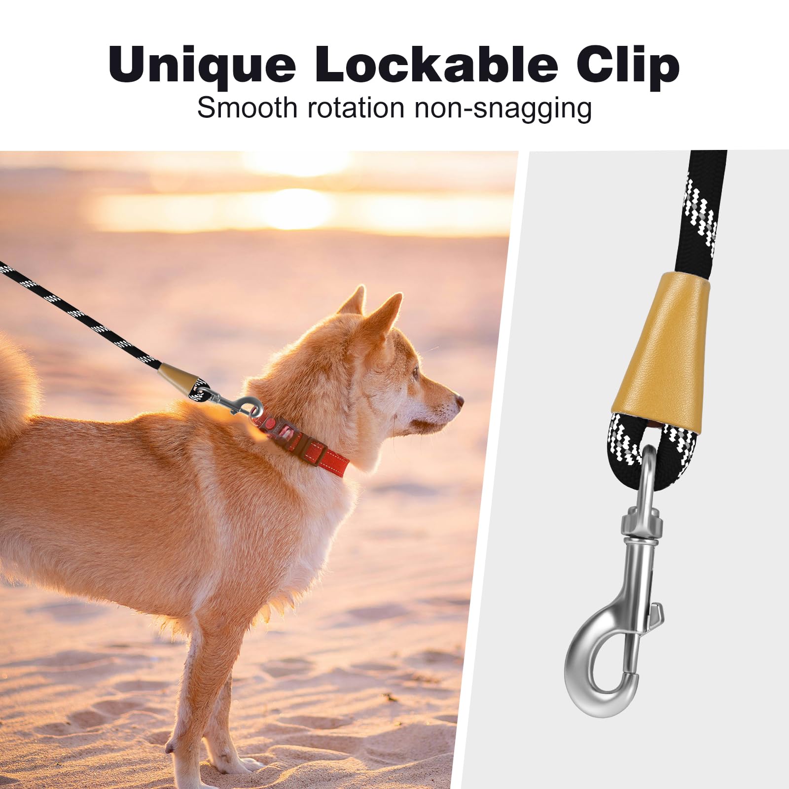 Lynxking Rope Dog Leash suitable for all dog sizes for versatile activities.