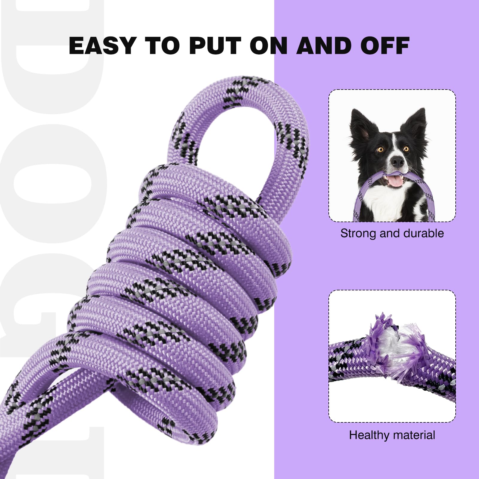 Lynxking slip lead leather-wrapped knots for durability