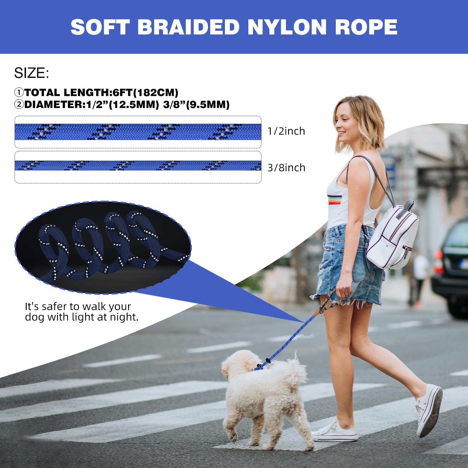 Lynxking Slip Lead reflective straps visible at night for safe jogging