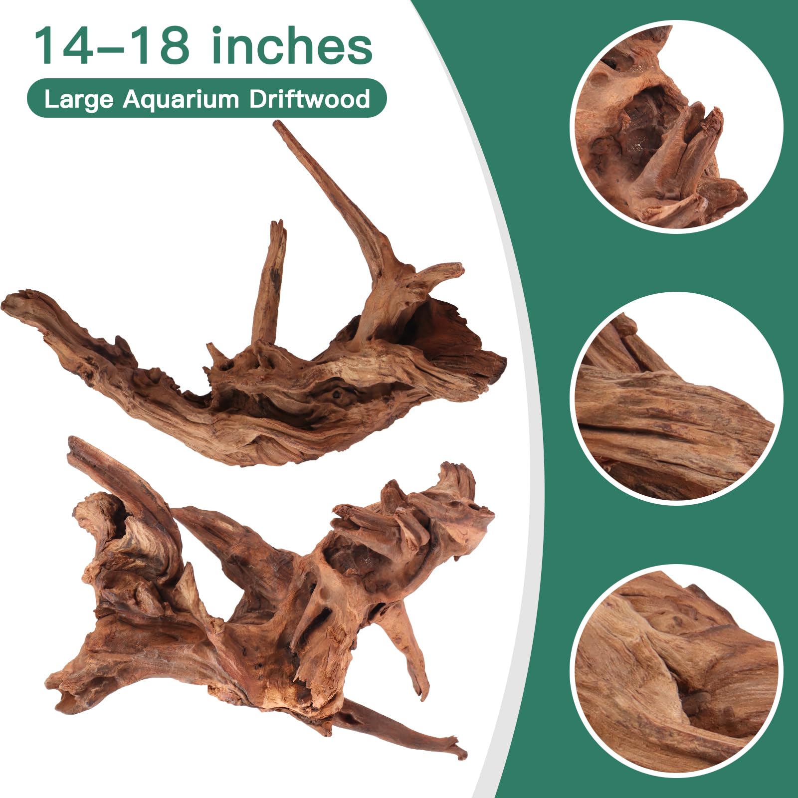 LYPHARD AQUARIUMS driftwood 14-18 inches piece B sinks directly for stable layout