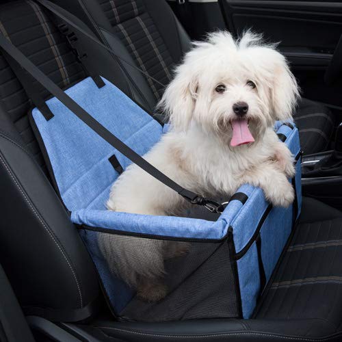 Lyricalife pet car seat with shortened leash hook for control