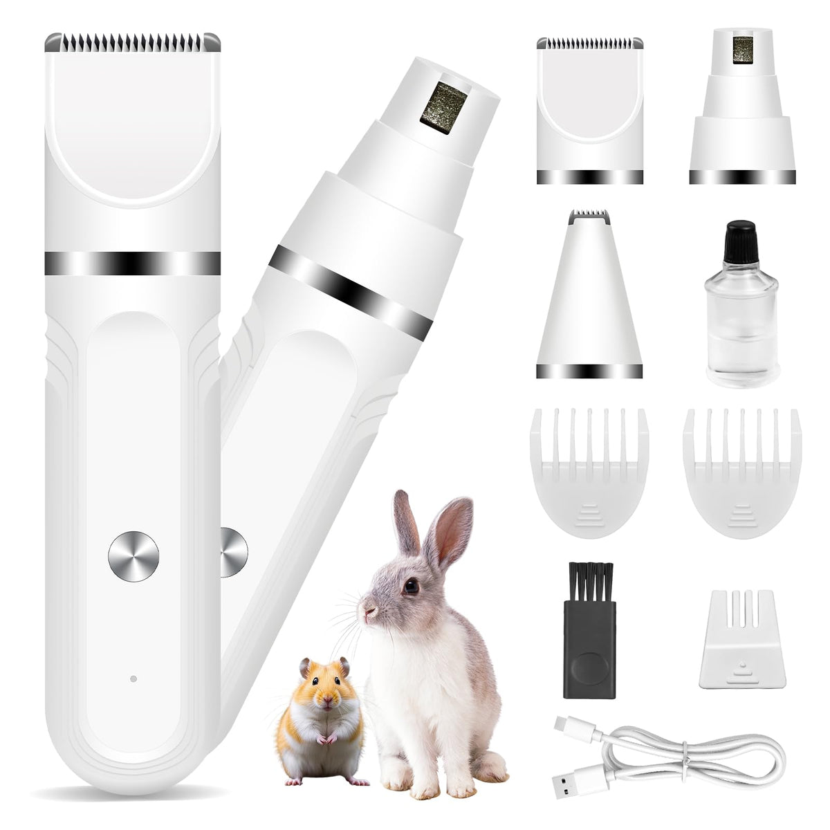 Lyrzzey grooming kit clipper close-up for calm pet grooming sessions.