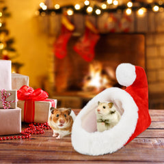 LyssKMK Santa Shoe Hamster Bed entrance angle emphasizes easy access.