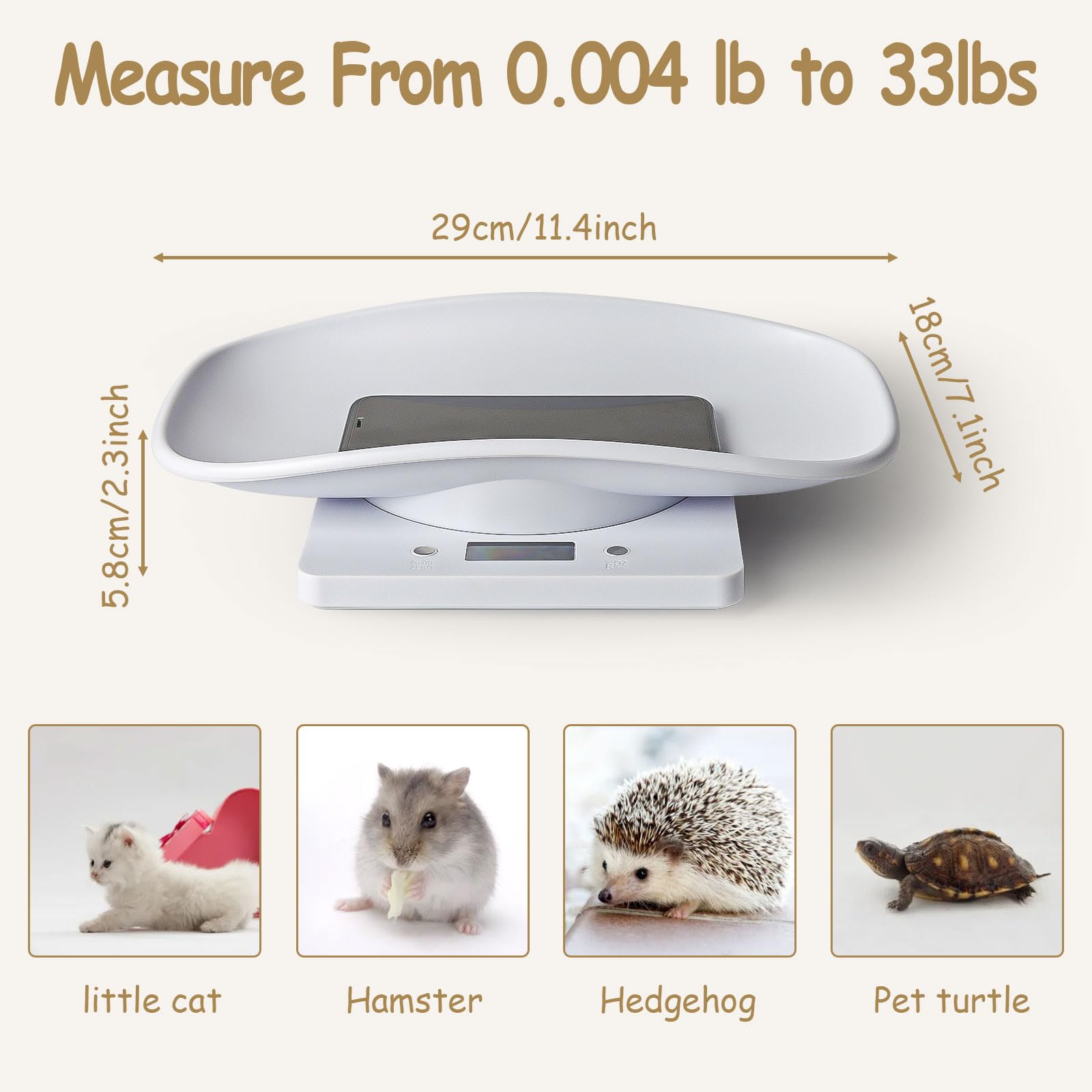 LYTDMSKY puppy-scale portable design, ideal for travel and home weighing
