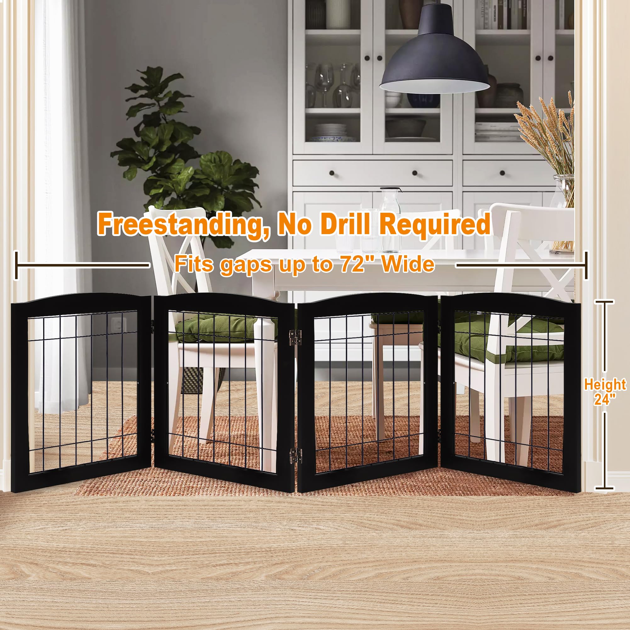 LZRS 4-panel gate folded-storage demonstrates easy collapsing for quick room-to-room setup.