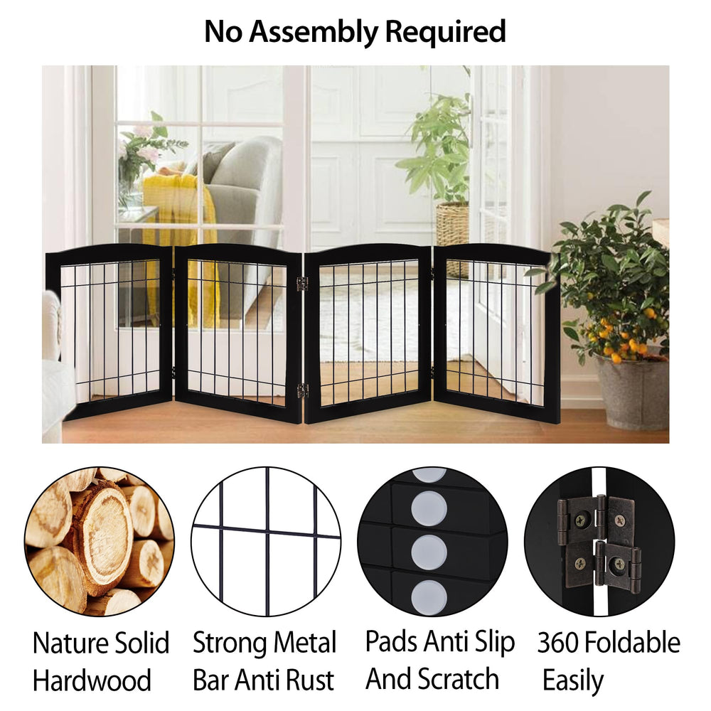 LZRS 4-panel gate wide-entrance enables smooth doorway transitions while keeping pets contained.