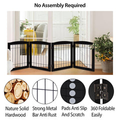LZRS 4-panel gate wide-entrance enables smooth doorway transitions while keeping pets contained.