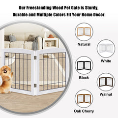 LZRS Chew-resistant rods dog gate detail emphasizes reinforced anti-chew rails.