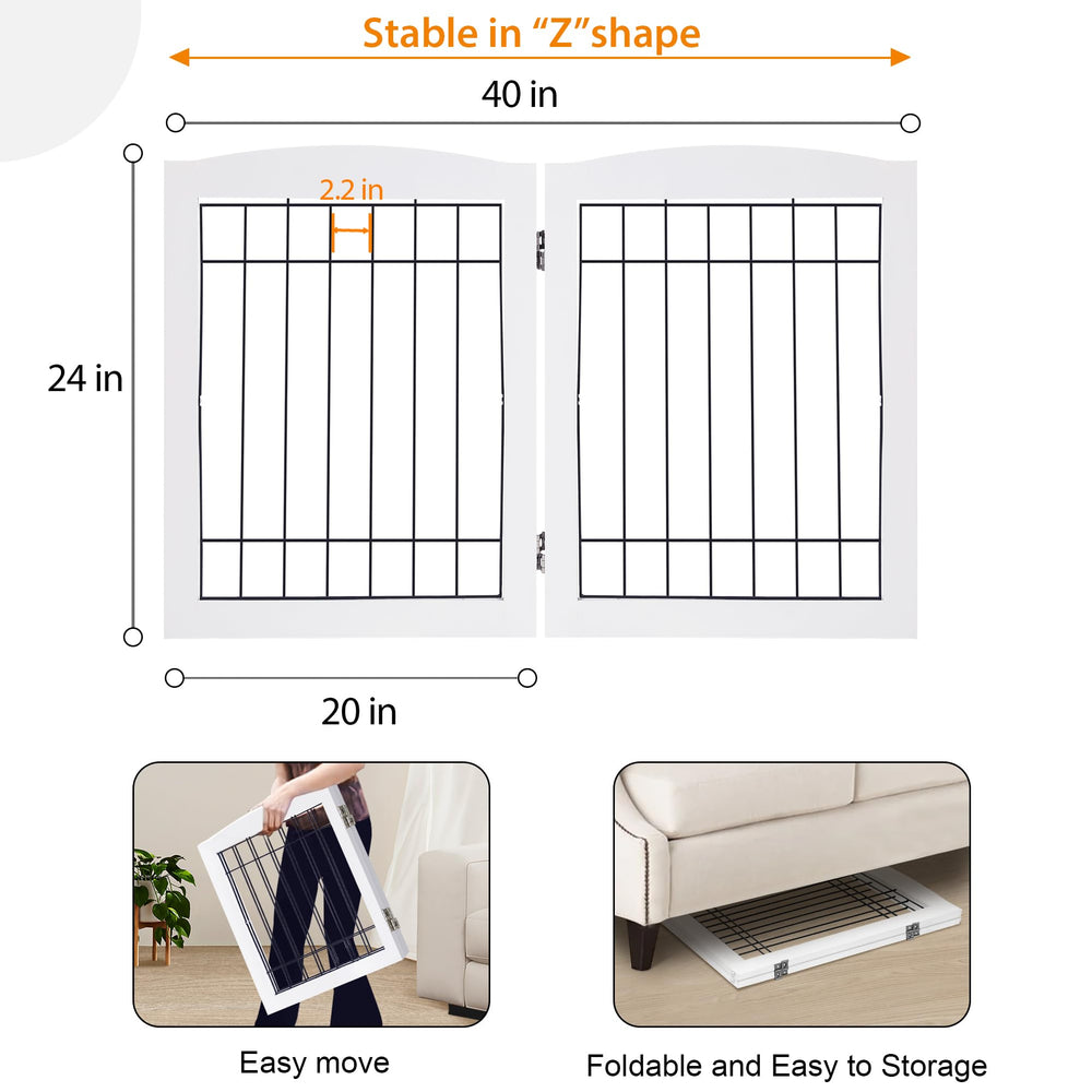 LZRS Wood dog gate decor fit blends with home design and utility.