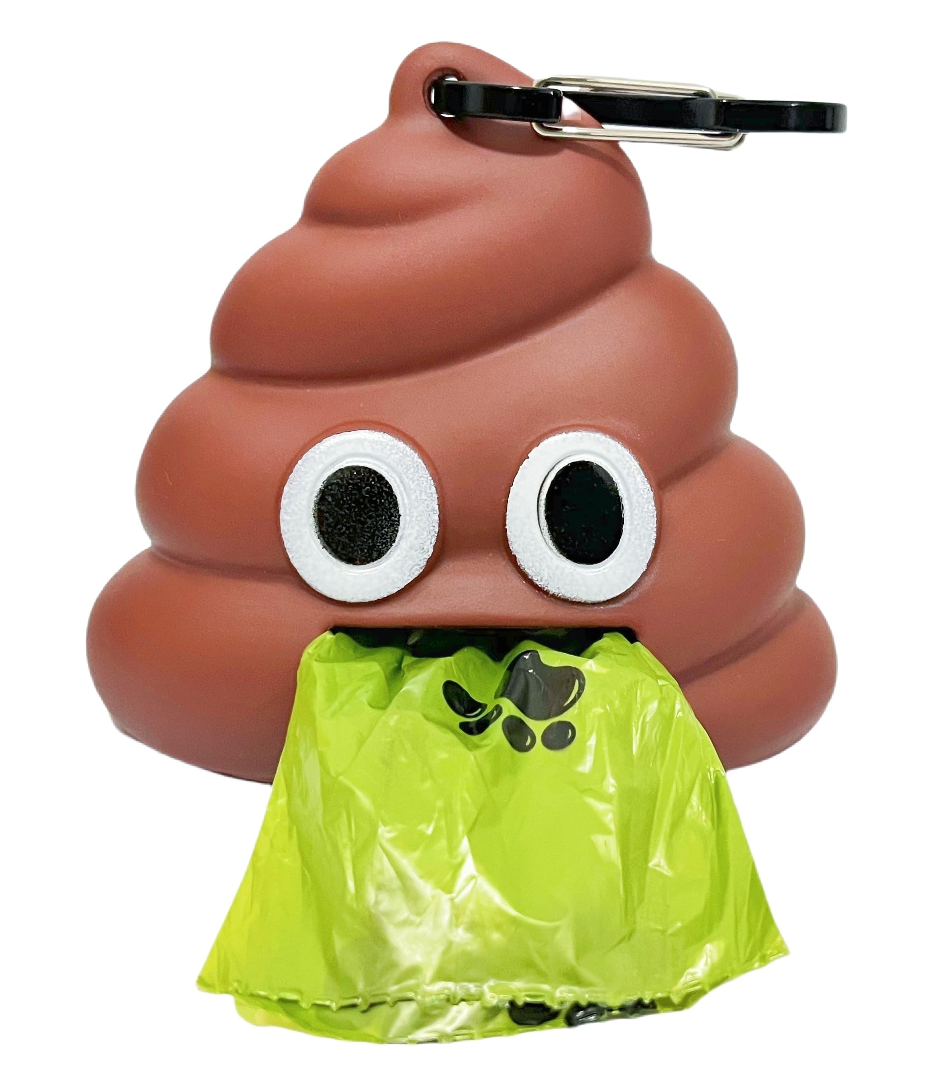 LZSOMPK poop bag holder attached to leash with carabiner for quick cleanup.