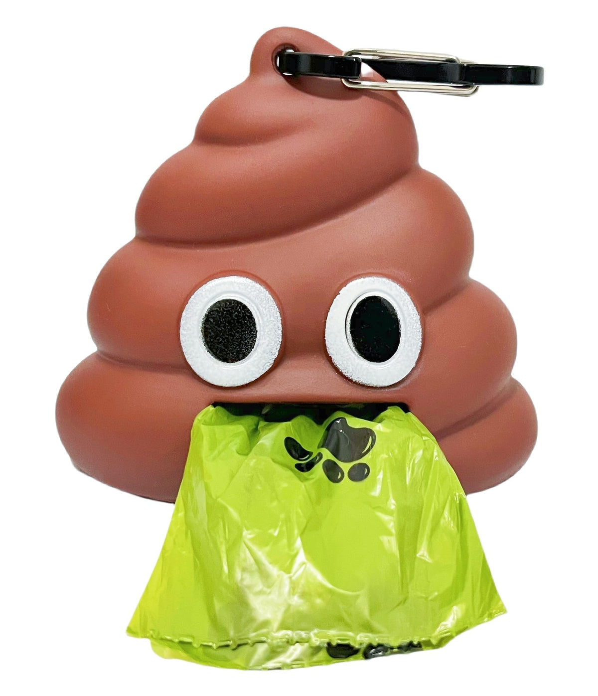 LZSOMPK poop bag holder attached to leash with carabiner for quick cleanup.