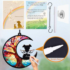 LZXLXS dog memorial suncatcher hanging chain window display easy setup