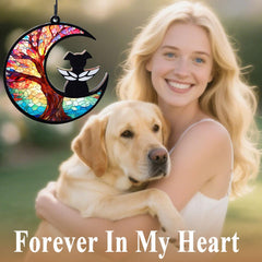 LZXLXS dog memorial suncatcher sunlight glow window display with remembrance