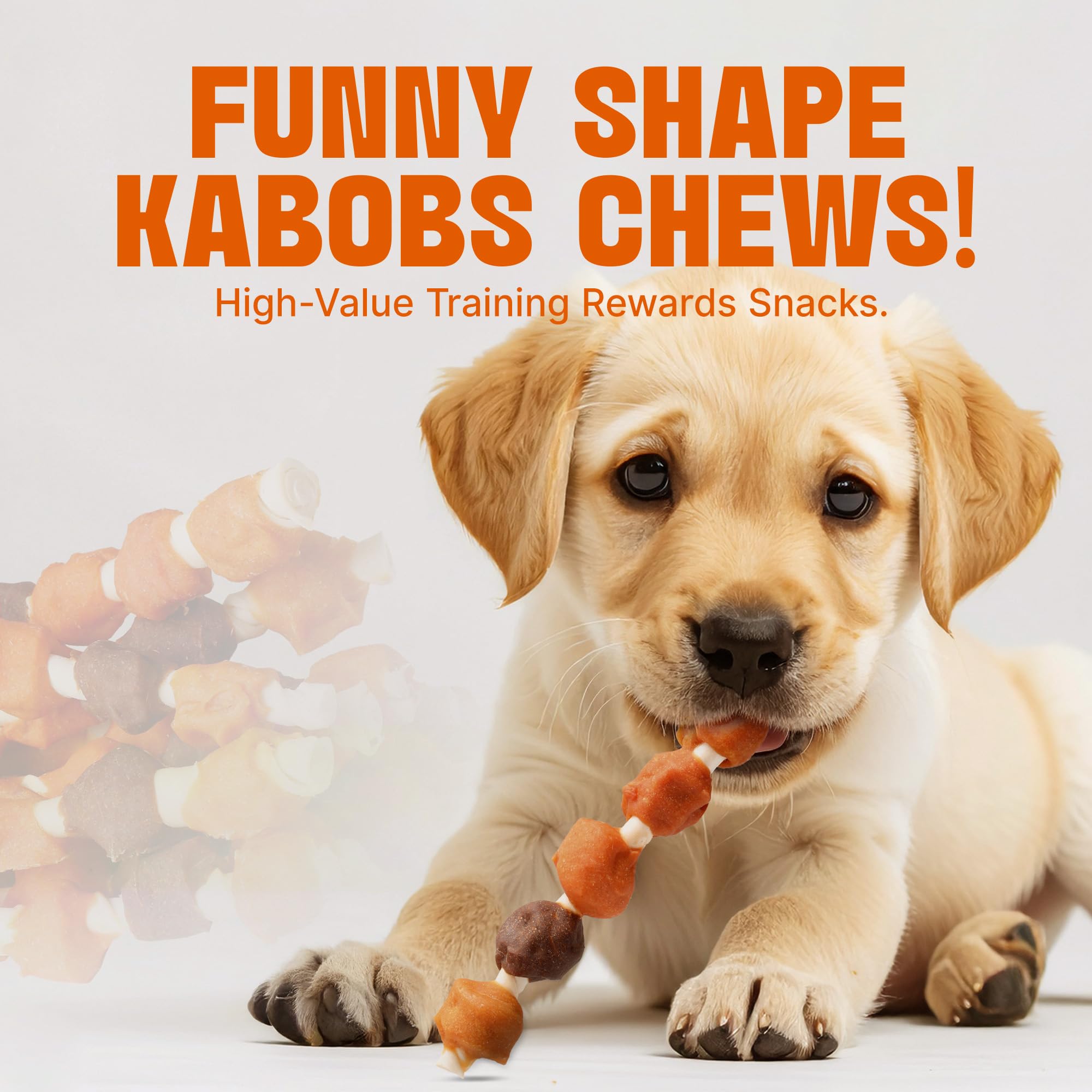 M-PETS training rewards kabobs focus on positive reinforcement and treats.