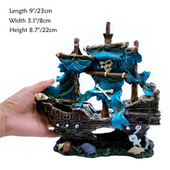 M2cbridge european castle ruins decor enhances tank scenery with antique charm.