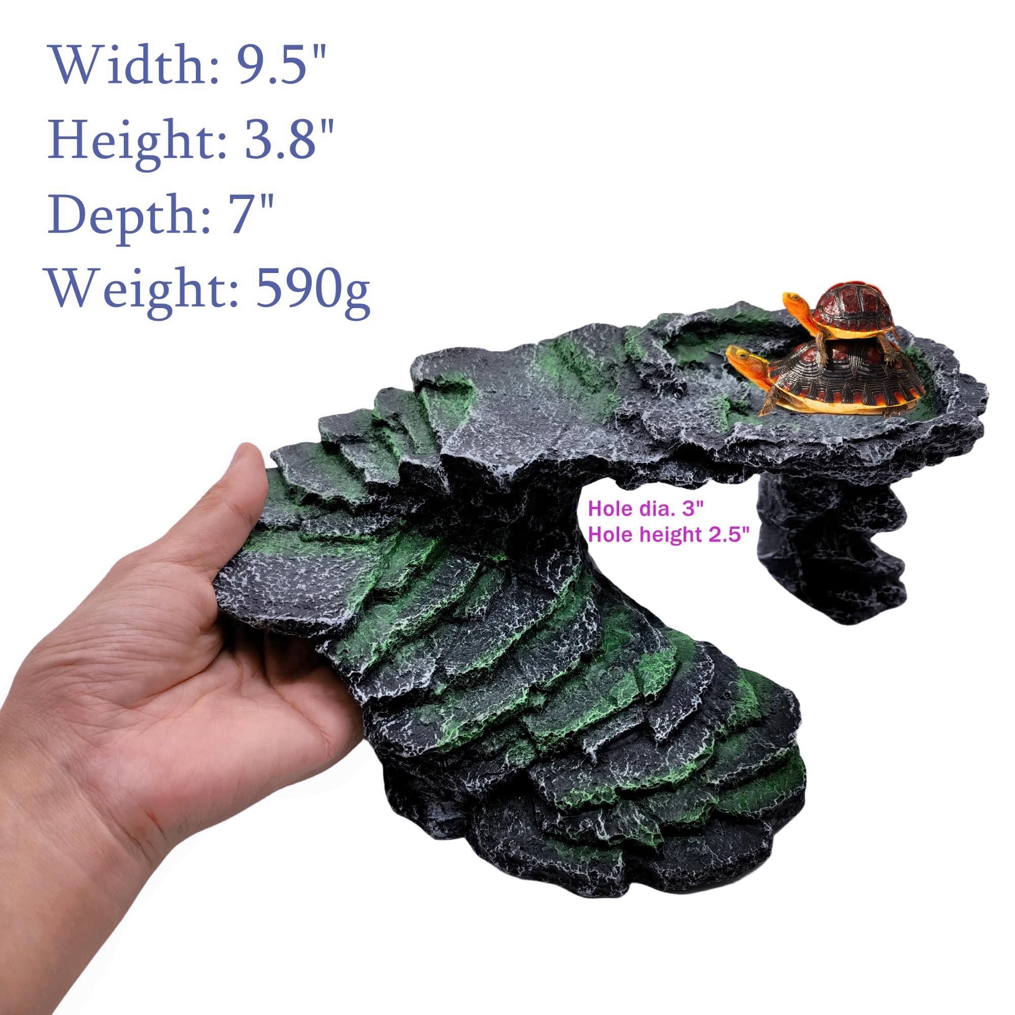 M2cbridge reptile hide resting step ledge interior cave safe resting space