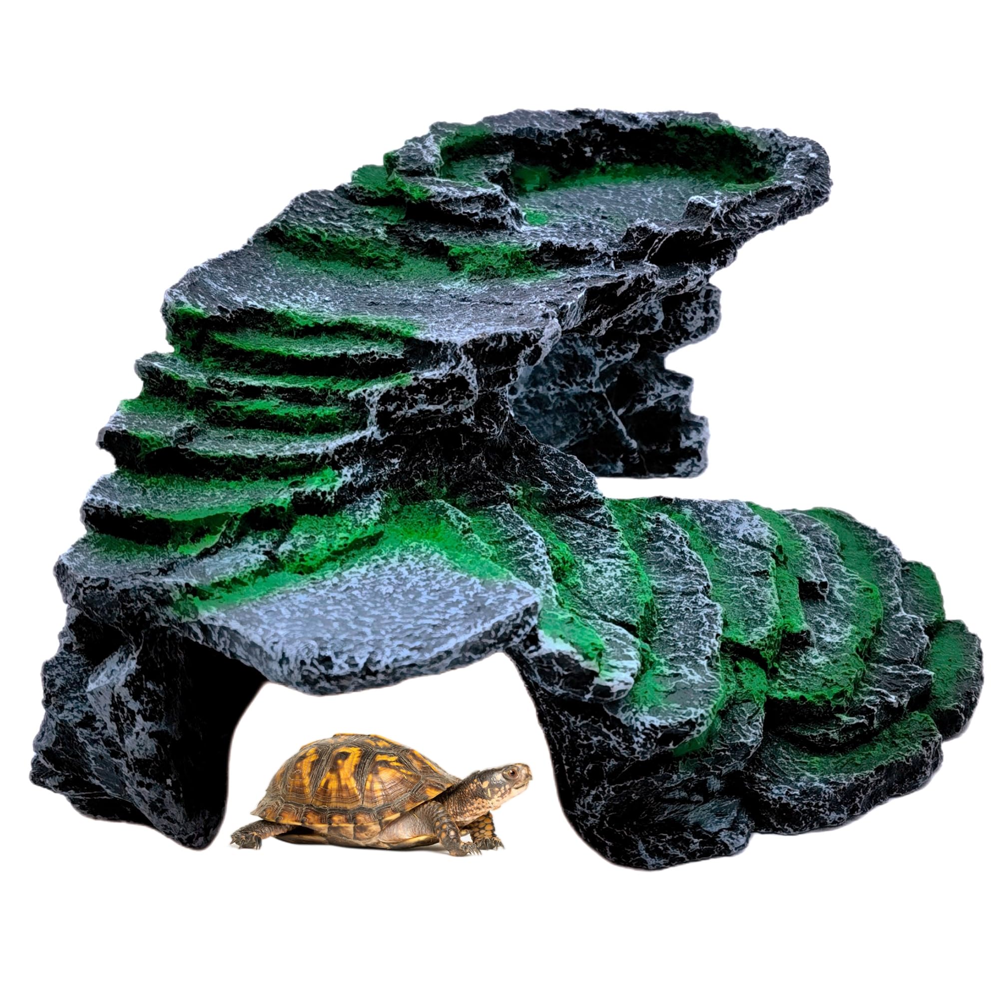 M2cbridge reptile hide resting step ledge top basking surface ideal for sun-loving reptiles