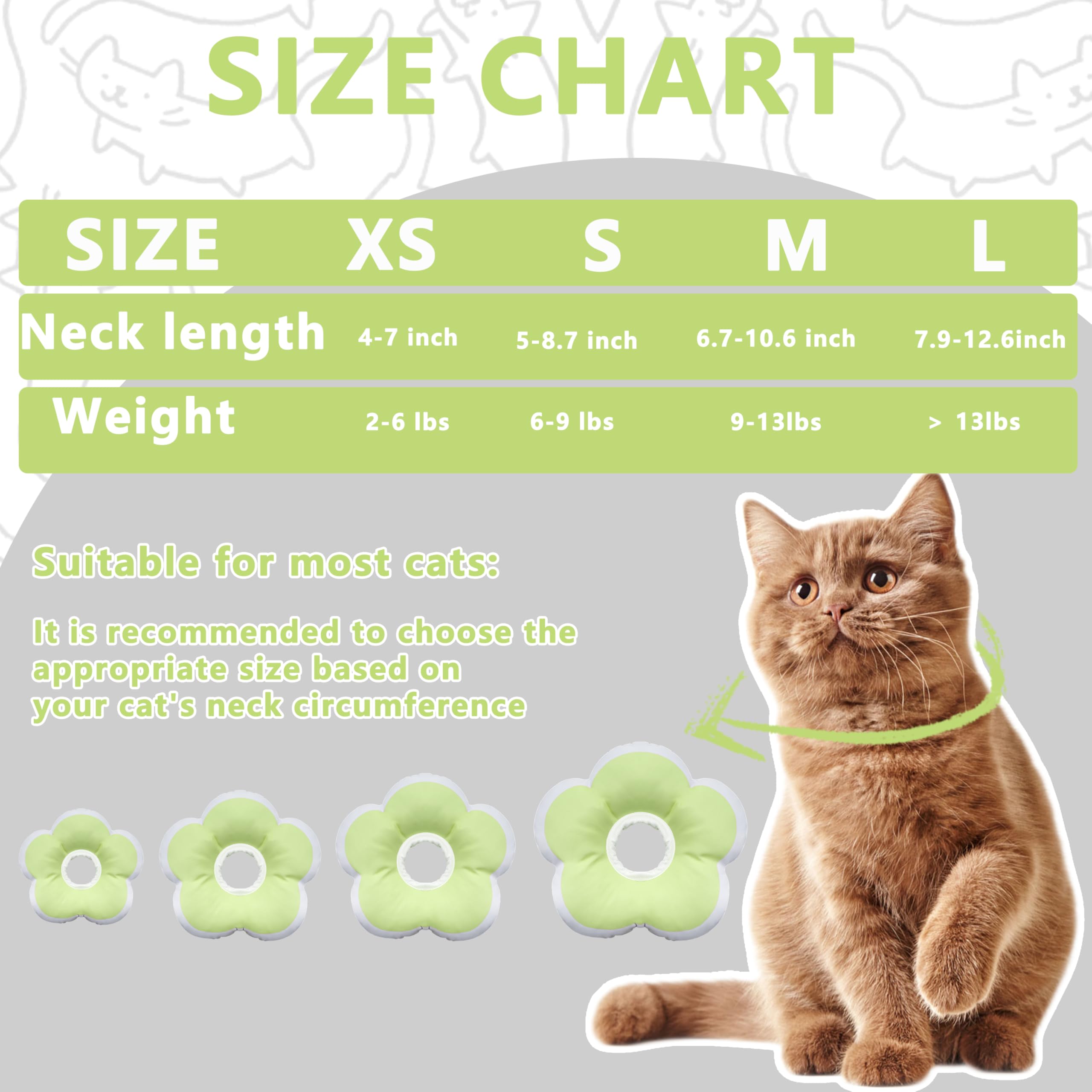 Maalgic Cat Cone Collar adjustable-band provides a secure, comfortable fit.