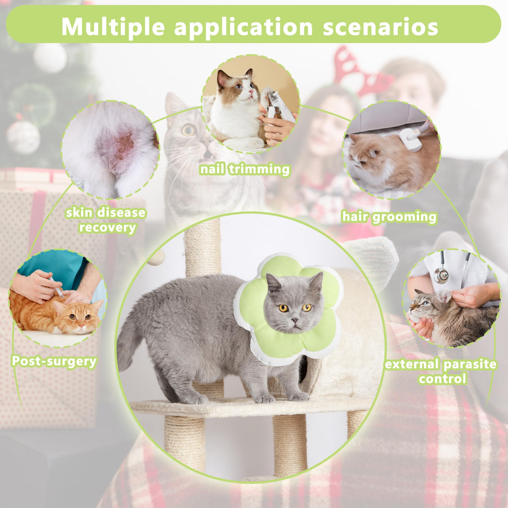 Maalgic Cat Cone Collar lightweight design minimizes interference with eating and moving.