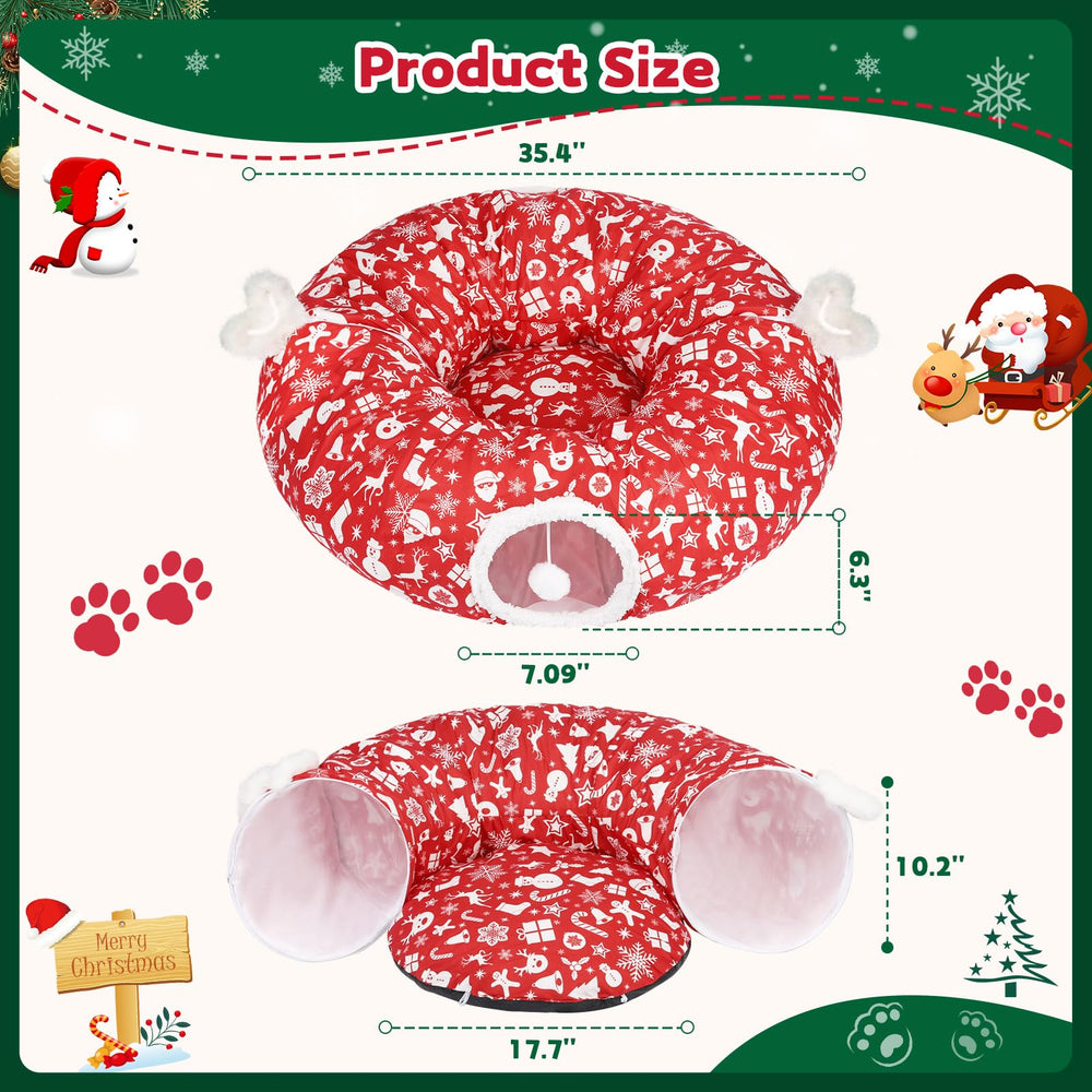 Maansfy Cat Tunnel Bed easy-assembly zipper enables quick setup and transport.