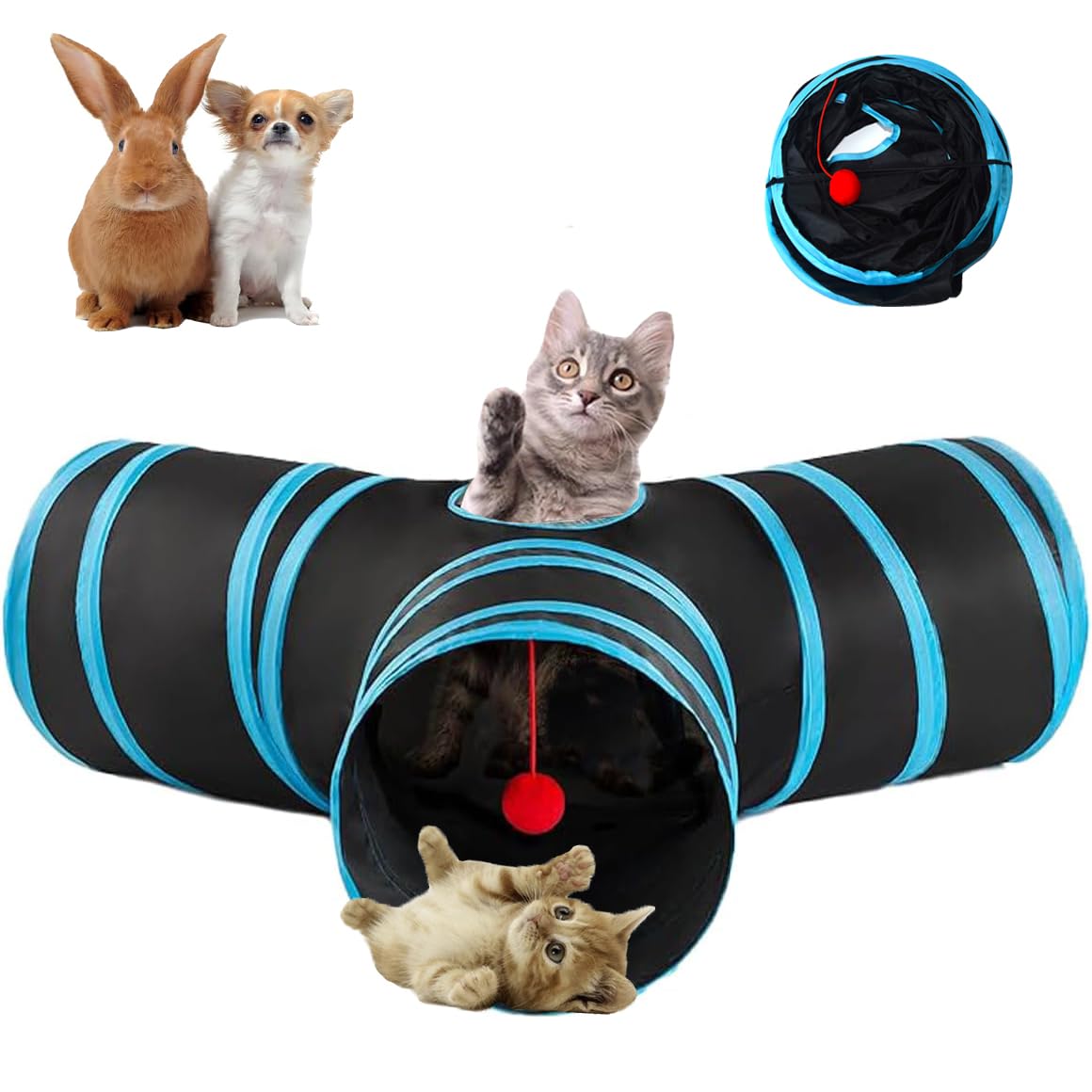 Mabaytir cat tunnel collapsible design for easy storage and travel