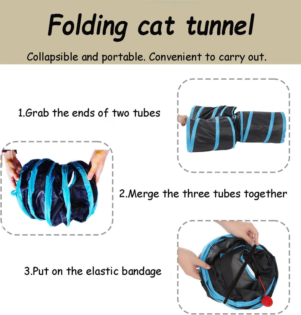 Mabaytir cat tunnel hanging ball attracts pets for exercise