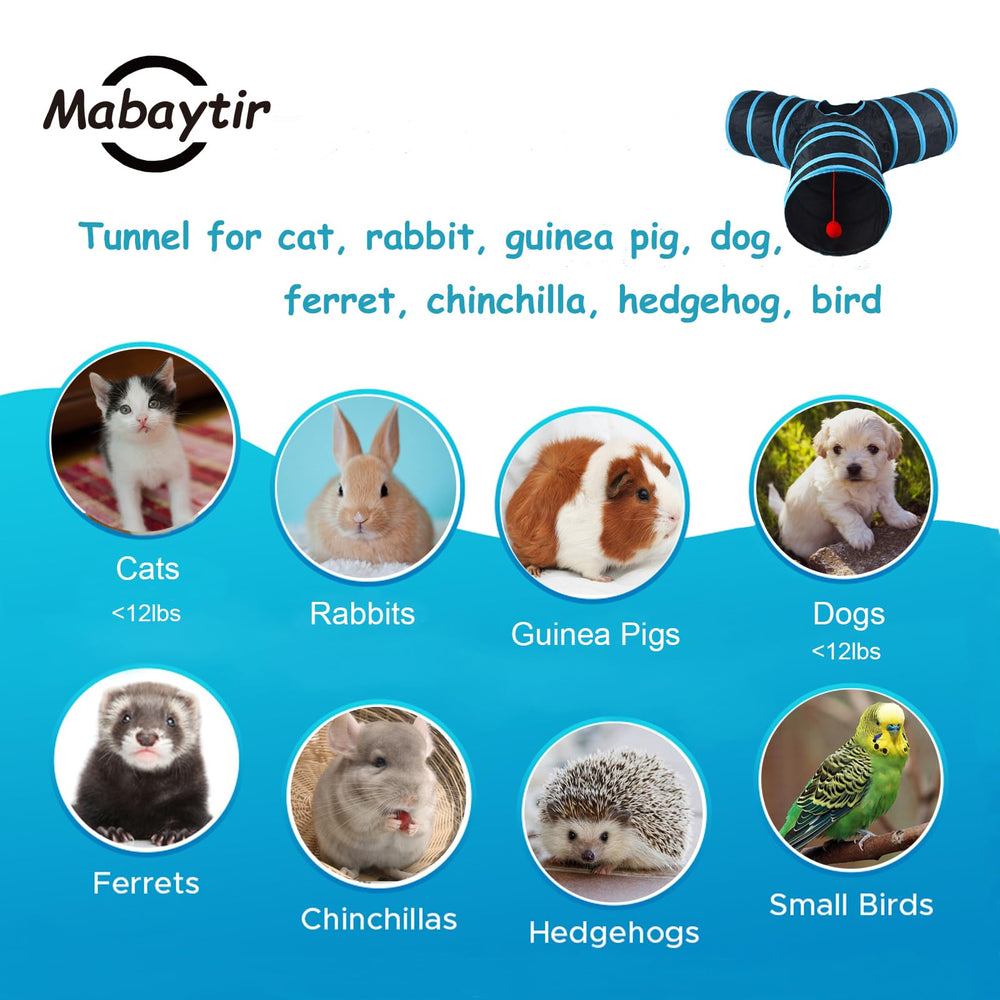 Mabaytir cat tunnel peepholes for quick glances during play