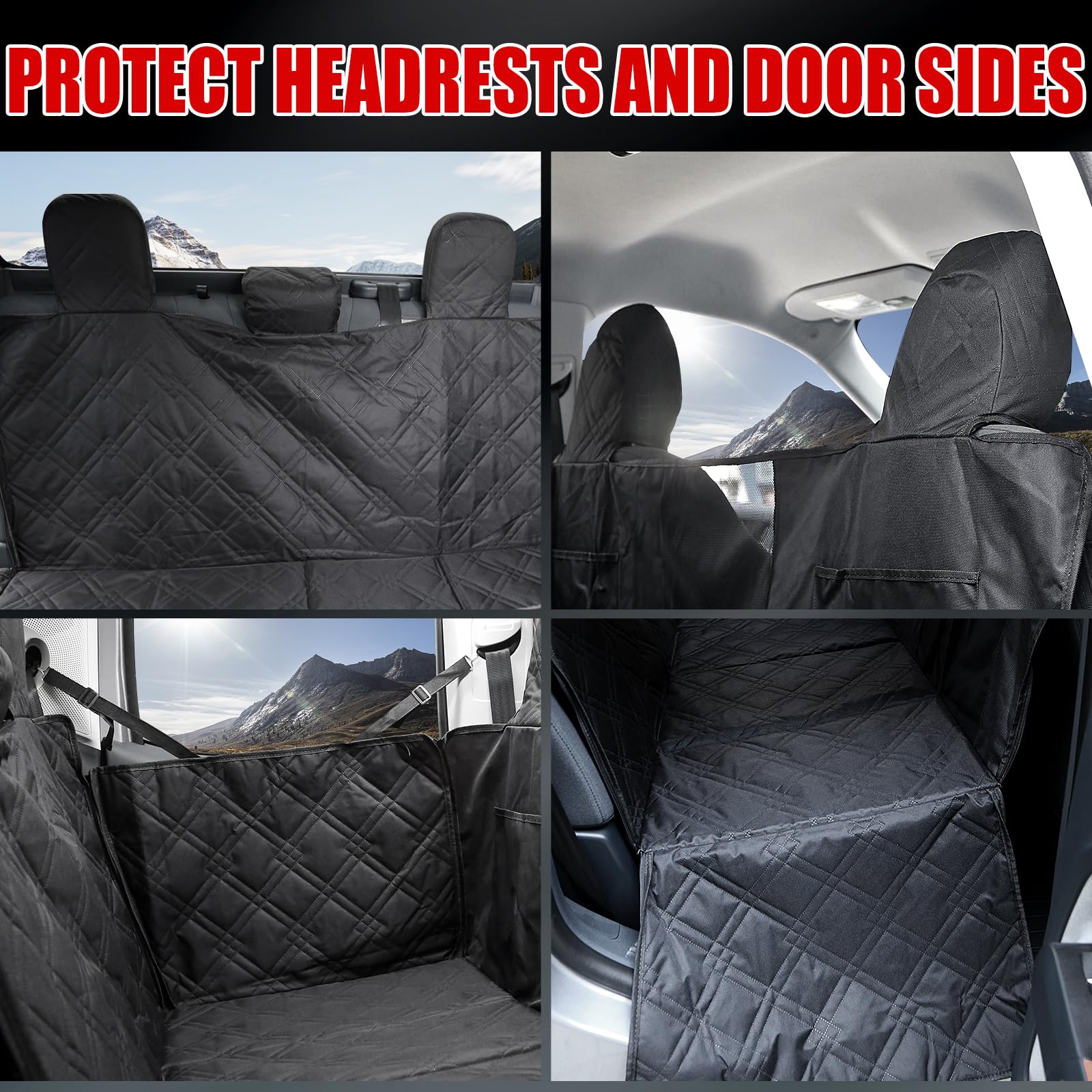 Mabett seat cover with headrest protection prevents scratches during car rides