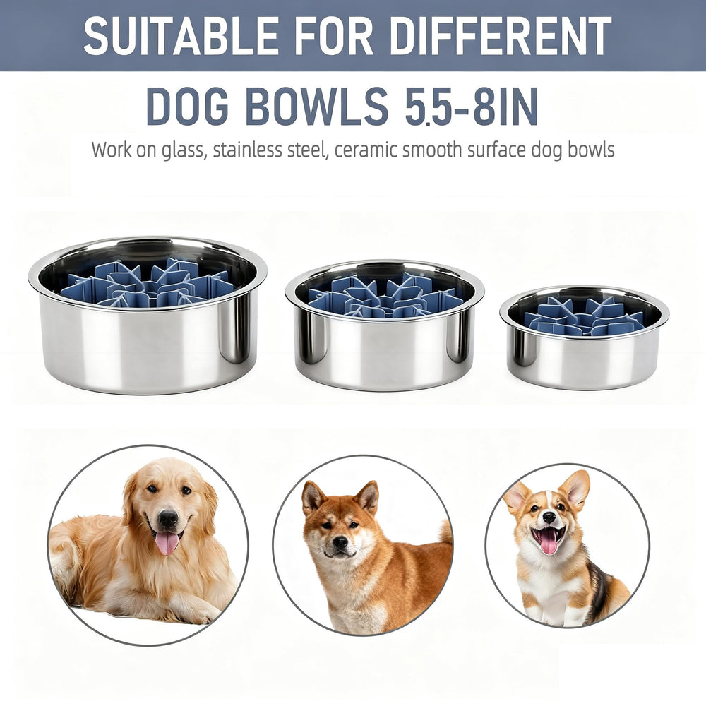 Mabnuby slow feeder insert blue color appeals to dogs and owners