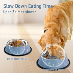 Mabnuby slow feeder insert cutting lines demonstrate adjustable fit for bowls