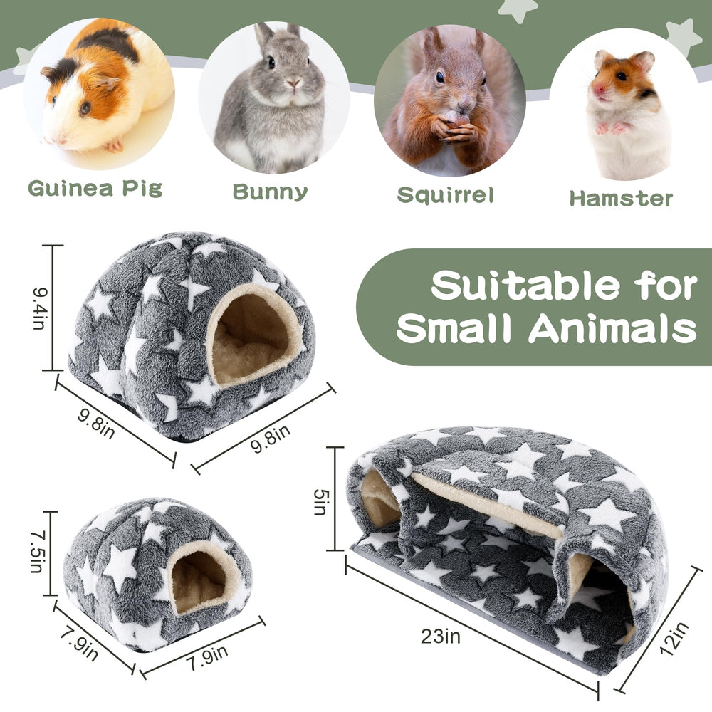 MABOZOO cozy bed and hideout in gray provides warm retreat for small pets.