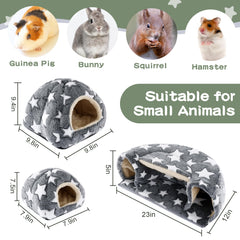 MABOZOO cozy bed and hideout in gray provides warm retreat for small pets.