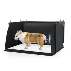 MABOZOO dog pee pad holder with high walls protects floors during indoor potty training