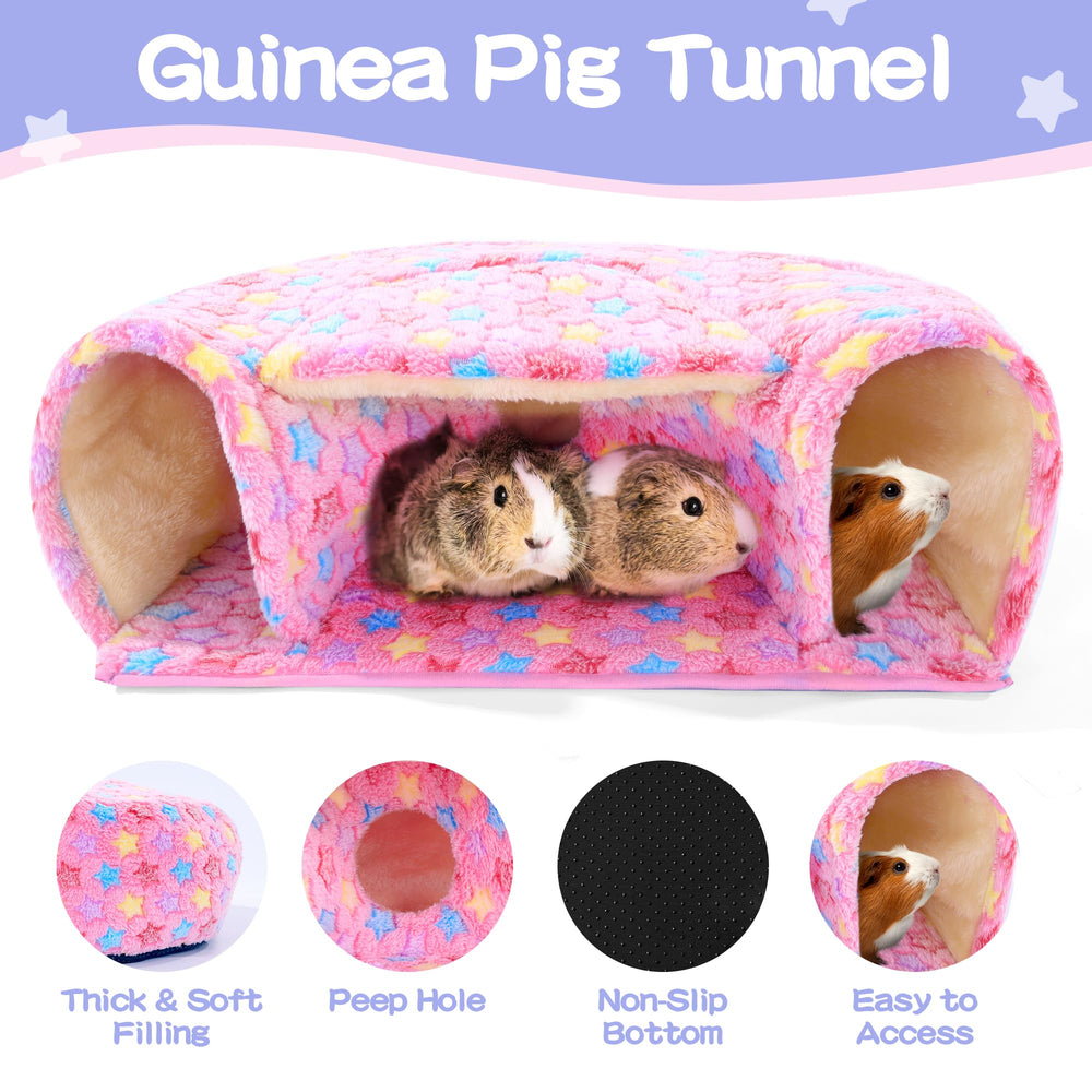 MABOZOO guinea pig hideout tunnel, large opening for safe scampers and lounging