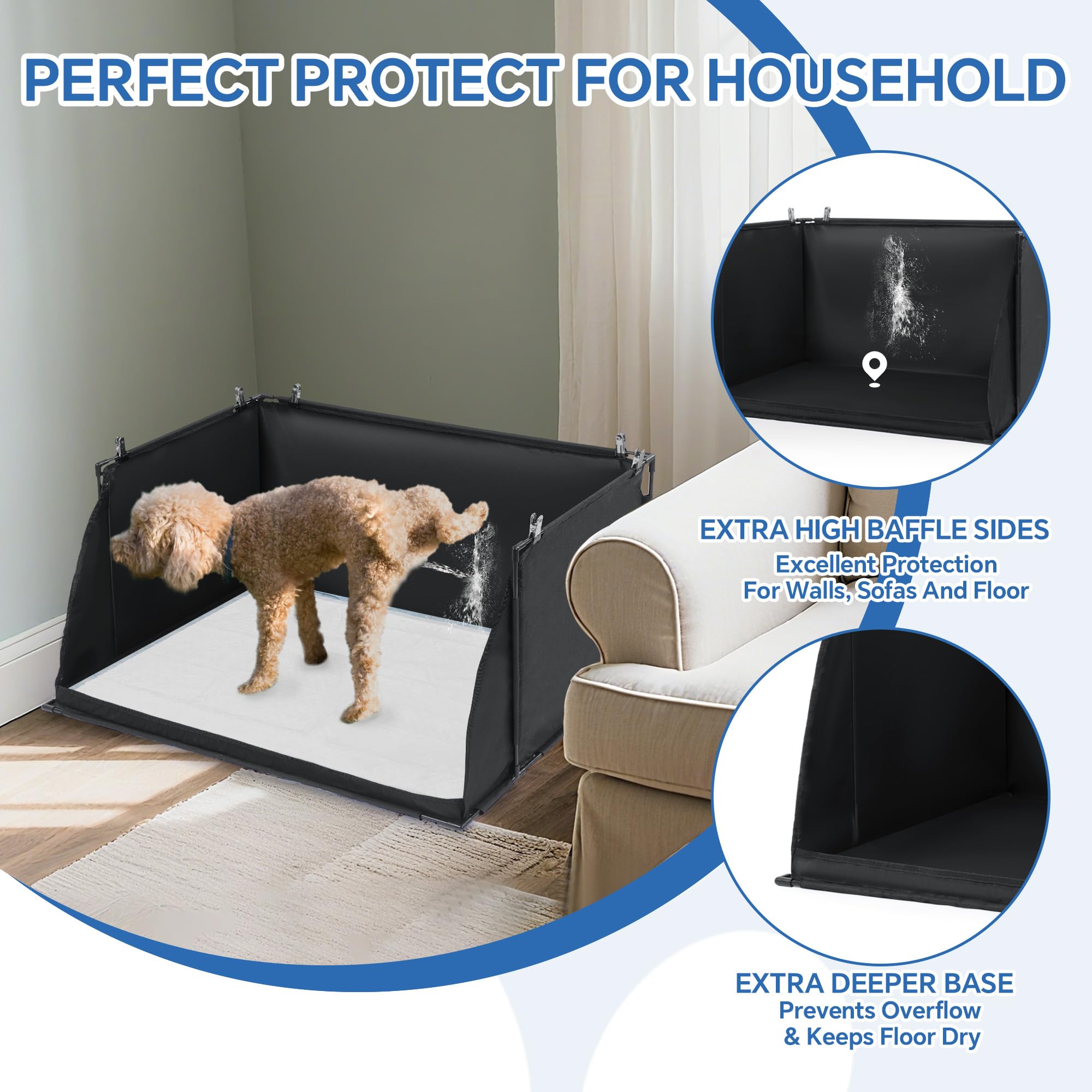 MABOZOO pee pad holder against-wall use supports wall protection during training
