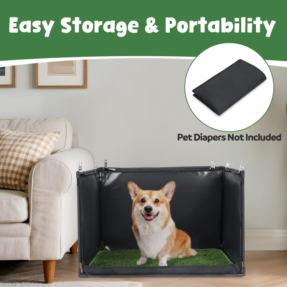 MABOZOO puppy-litter-box setup supports easy replacement pads and mess control.
