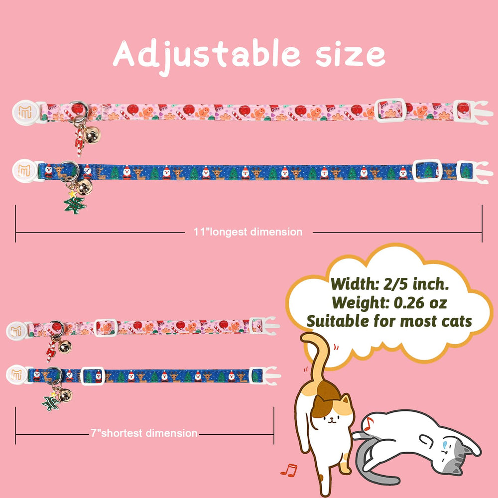 Maca Bates adjustable buckle cat collar fits multiple sizes