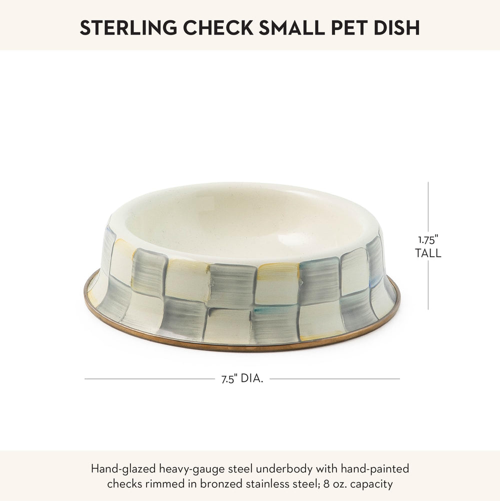 Mackenzie-Childs pet bowl durable feeding dish for cats and small dogs.
