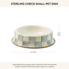 Mackenzie-Childs pet bowl durable feeding dish for cats and small dogs.