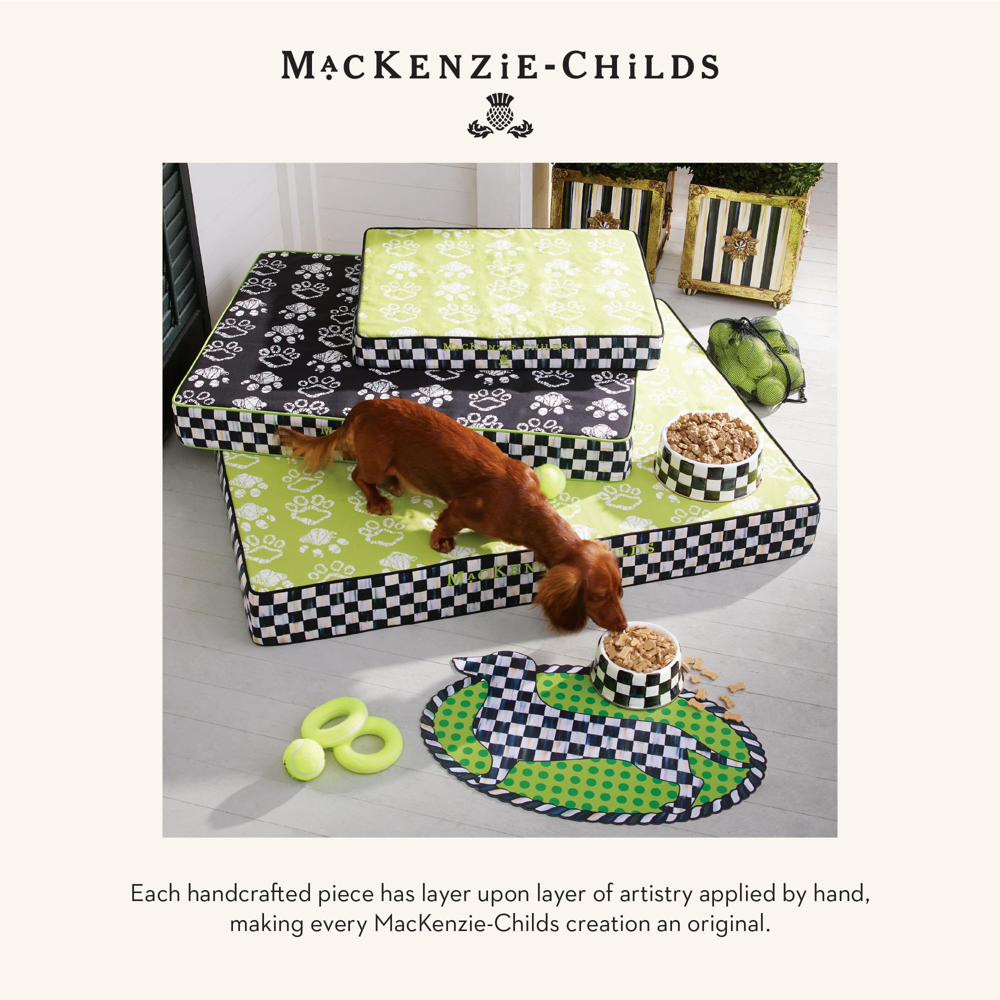 MACKENZIE-CHILDS pet bowl cat-dog feeding moment for everyday use