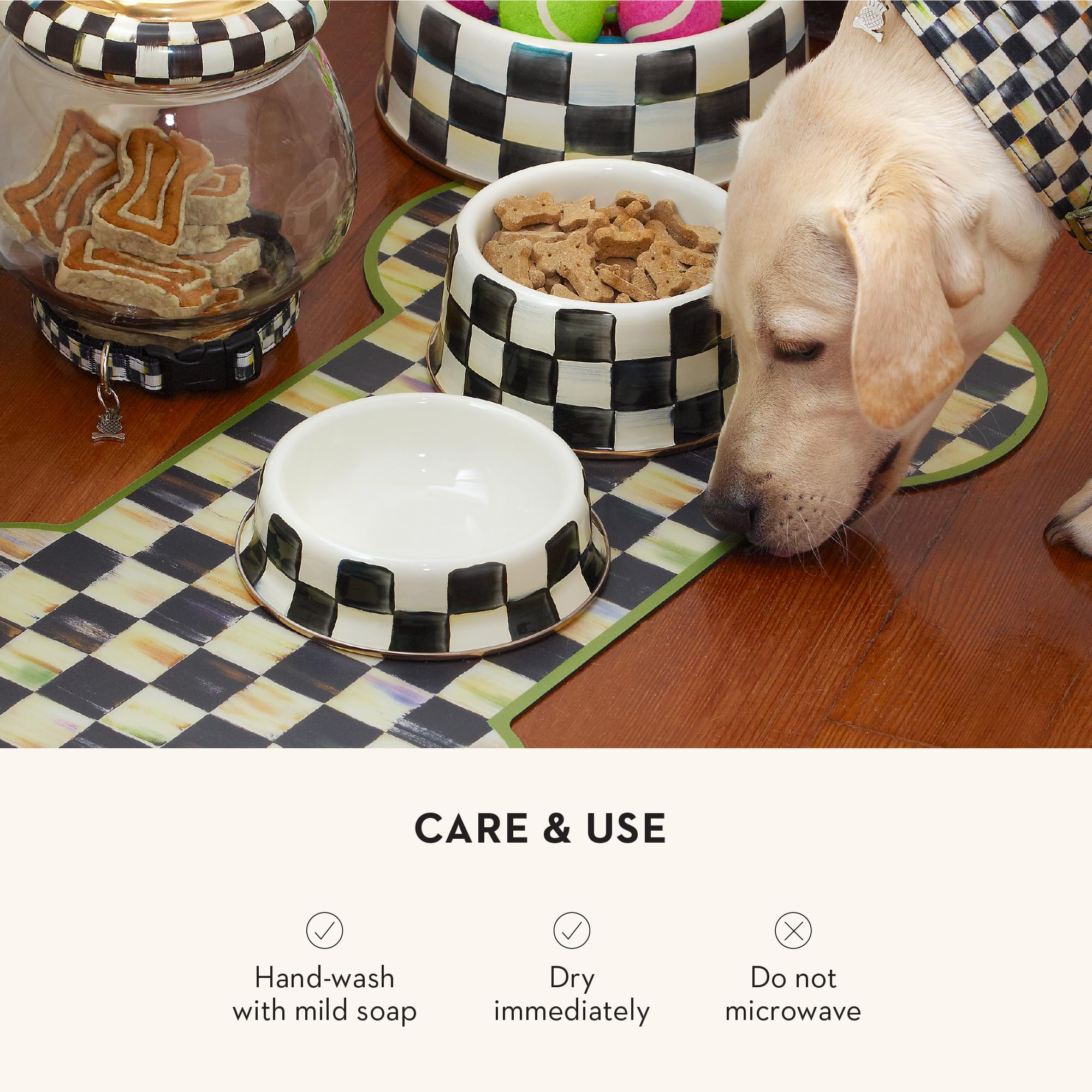 MACKENZIE-CHILDS pet bowl gift-ready package