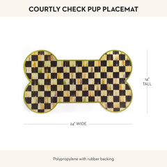 Mackenzie-Childs Pup Placemat cat bowls on mat pairs with bowls for coordinated dining and decor.