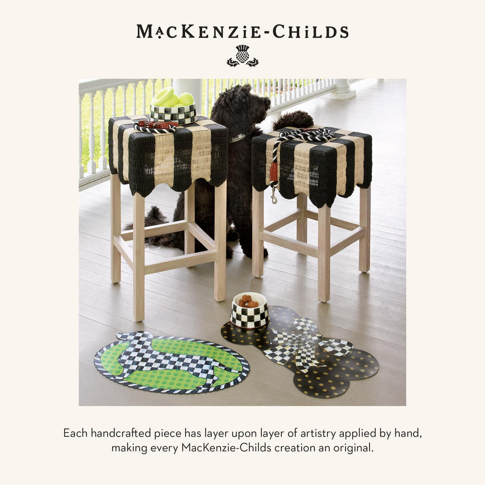 MACKENZIE-CHILDS Pup Placemat gift-ready presentation for pet lovers and homes.